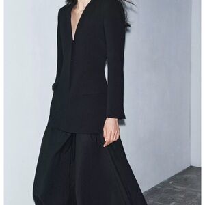 ZARA ZW Collection Combination Blazer Dress – Black